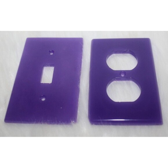 Homemade Light Switch and Plug In Plates Purple Home Decor New - Picture 2 of 3